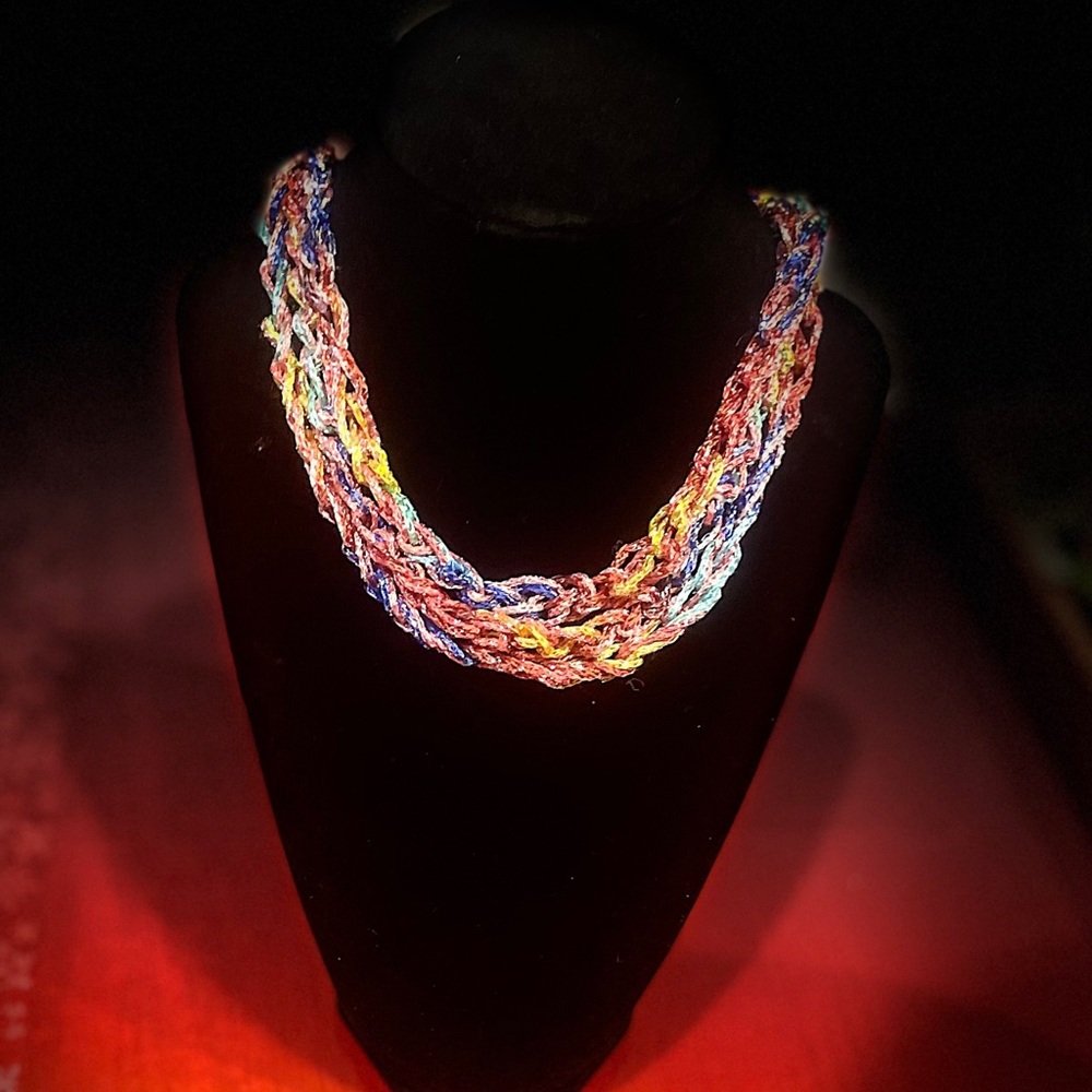 Multistrand Crocheted Necklace - Picture 9 of 10